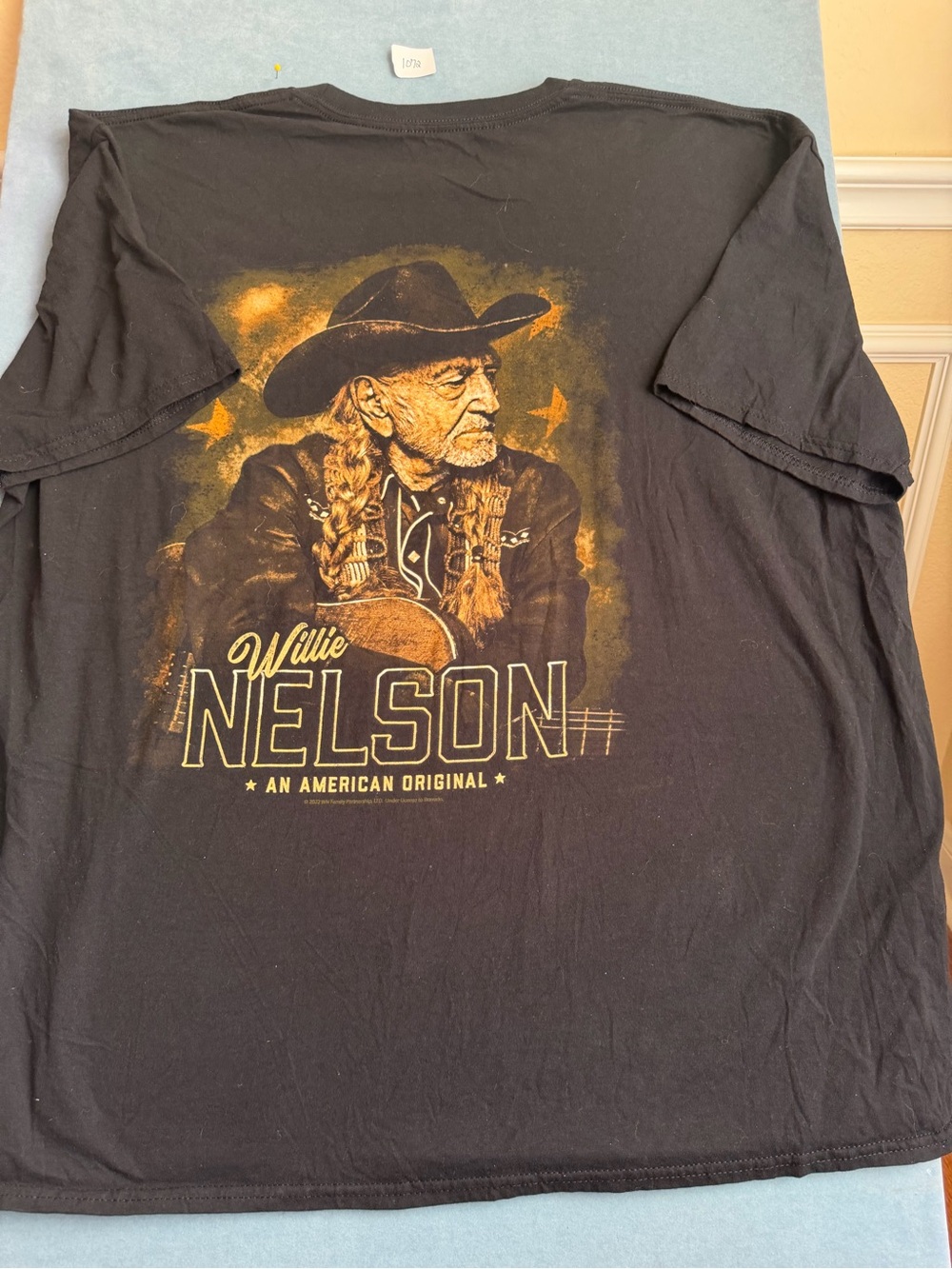 Willie Nelson Black Graphic Short Sleeve Tee